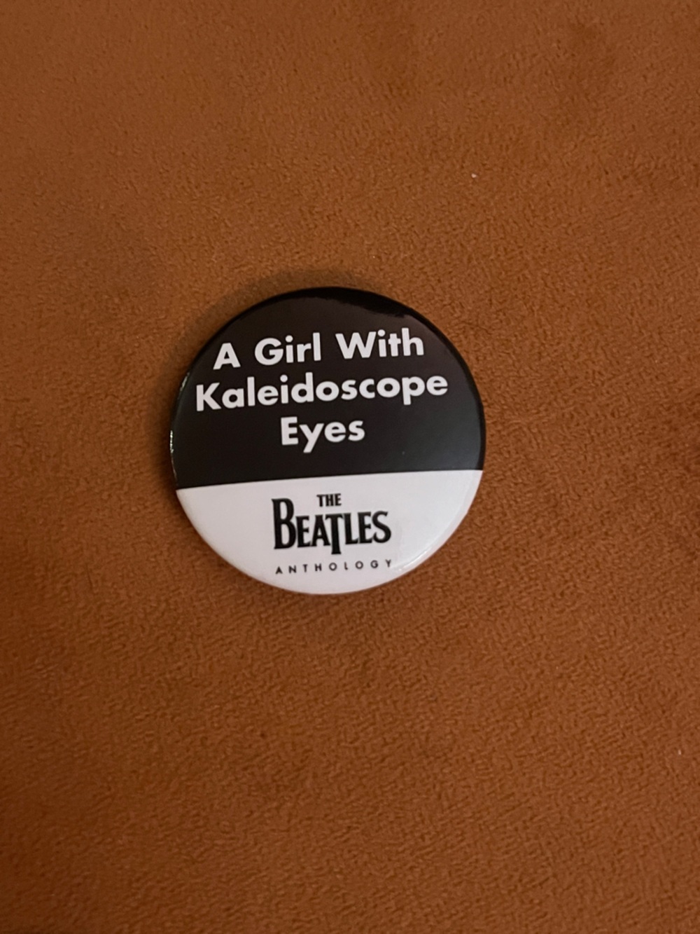 The Beatles Black & White 'A Girl With Kaleidoscope Eyes' Pin